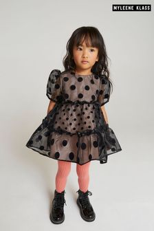 Myleene Klass Black Mesh Spot Dress (M99712) | $49 - $56