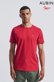 Rdeča - Majica s kratkimi rokavi in okroglim ovratnikom Aubin (M99747) | €16
