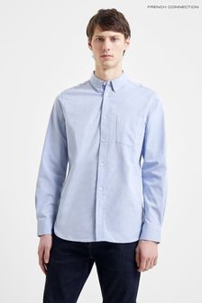 French Connection Blue Oxford Long Sleeve Shirt (M99761) | 223 SAR
