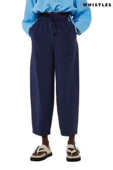 Синие брюки с завязкой на талии Whistles Nicola (M99817) | €58