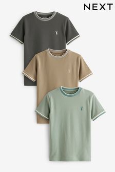 Mineral Tipped Short Sleeve T-Shirts 3 Pack (3-16yrs) (M99859) | EGP669 - EGP851