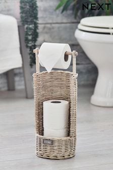 Natural Wicker Toilet Roll Stand and Store (M99908) | DKK209