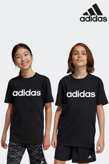 أسود - تيشرت قطن بشعار Linear من Adidas Essentials (MMJ244) | 7 ر.ع