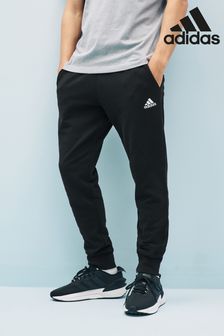 adidas Black Sportswear Essentials French Terry Tapered Cuff Joggers (MN5359) | AED211