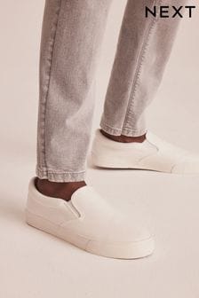 White Slip-On Canvas Shoes (MWN608) | €12