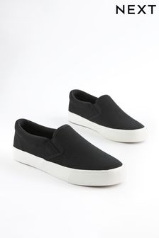 Črna - Platneni čevlji brez vezalk (Majica MWN820) | €11
