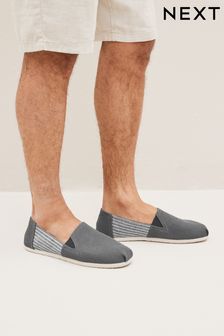 Grey Canvas A-Line Slip-On Shoes (MXD337) | $39