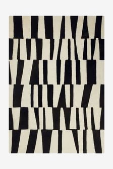 Jasper Conran London Black/White Papercut Wool Rug (MYG364) | €396 - €805