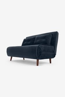 MADE.COM Smooth Velvet Sapphire Blue Haru Small Sofa Bed (N00101) | €600