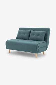 MADE.COM Smooth Velvet Sherbert Blue Haru Small Sofa Bed (N00104) | €600