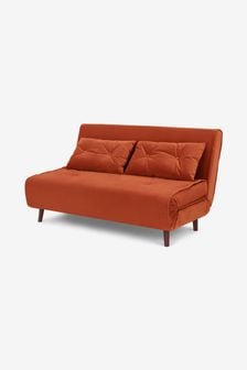 MADE.COM Smooth Velvet Tan Orange Haru Small Sofa Bed (N00108) | €600