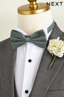 Sage Green Textured Silk Bow Tie (N00270) | AED75