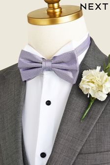 Lilac Purple Textured Silk Bow Tie (N00309) | ₪ 62