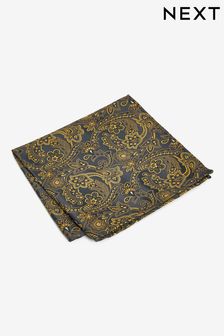 Black/Yellow Gold Paisley Signature Canclini Made In Italy Shirt (N00310) | AED12