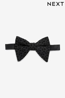 Black Patterned Bow Tie (N00335) | 59 QAR