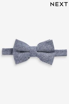 Blue Knit Bow Tie And Pocket Square Set (N00341) | €12