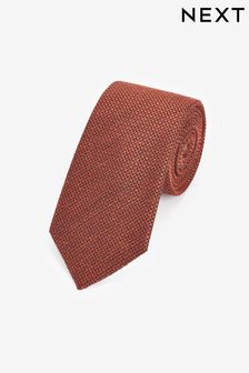 Burnt Orange Texture Silk Tie (N00344) | €11.50