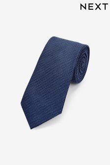 Blue Textured Tie (N00351) | 49 QAR