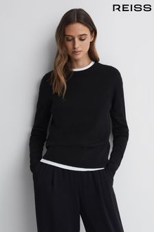 黑色 - Reiss Addison羊毛Blend圆领套衫 (N00424) | NT$5,880