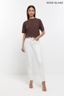 River Island Ecru Cream Ultimate Slim Fit Jeans (N00556) | 34 €