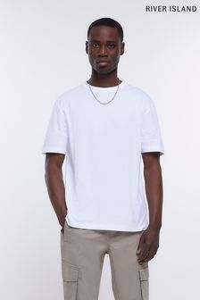 White - River Island Regular Fit T-shirt (N00614) | kr180