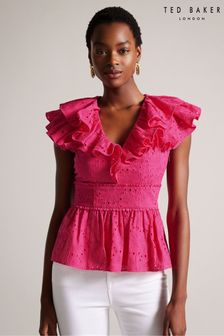 Ted Baker Pink Mazieh Broderie Top (N00684) | $196