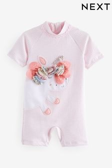 Pink Unicorn Applique Swimsuit (3mths-7yrs) (N01185) | 100 zł - 110 zł