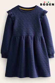 Boden Blue Heart Jacquard Sweat Dress (N01240) | kr530 - kr620