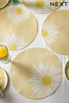 Set of 4 Yellow Daisy Placemats (N01279) | $25