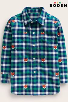Boden Green Embroidered Flannel Shirt (N01319) | 14,110 Ft - 16,540 Ft