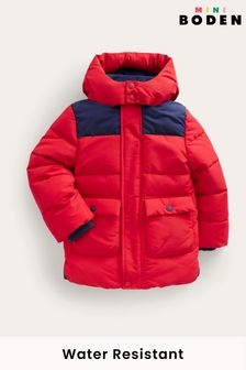 Boden Red Lined Padded Winter Coat (N01324) | €92 - €101