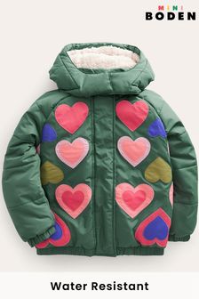 Boden Green Appliqué Padded Coat (N01342) | $171 - $187