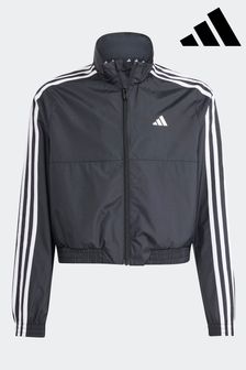 adidas Black Kids Sportswear Train Essentials Full Zip Hooded Jacket (N01445) | €42