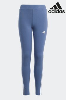adidas Blue Sportswear Essentials 3 Stripes Cotton Leggings (N01564) | 89 QAR