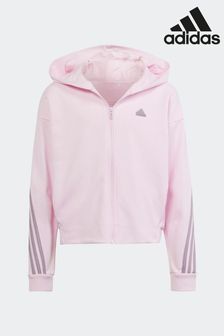 adidas Pink Sportswear Future Icons 3-Stripes Full-Zip Hoodie (N01569) | AED211