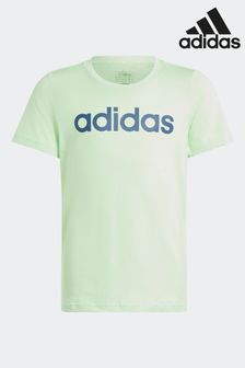 adidas Green Slim Fit Sportswear Essentials Linear Logo Cotton T-Shirt (N01573) | kr169