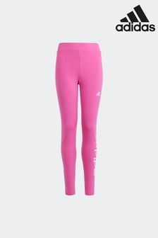 Rosa - Adidas Sportswear Essentials Leggings aus Baumwolle mit linearem Logo (N01579) | 28 €