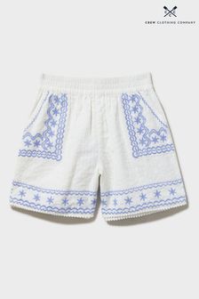 Crew Clothing Company White Cotton Classic Casual Shorts (N01589) | $35 - $41
