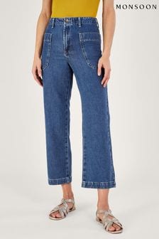 Monsoon Blue Wide Leg Cargo Jeans (N01628) | 61 €