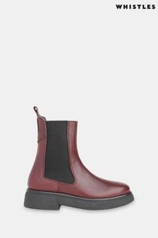 Whistles Red Aelin Chelsea Boots (N01655) | DKK1,005