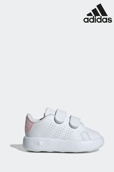 adidas White/Pink Sportswear Advantage Trainers (N01678) | 124 QAR