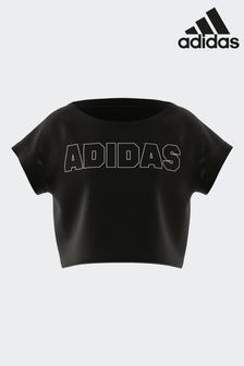 adidas Black Kids Sportswear Aeroready Dance Crop T-Shirt (N01743) | €32