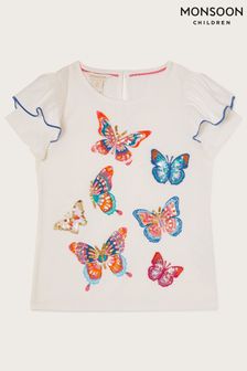 Monsoon Natural Sequin Embellished Butterfly Top (N01798) | TRY 415 - TRY 508