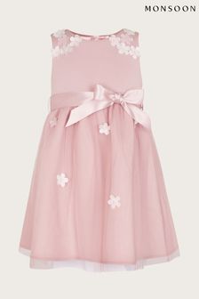 Monsoon Pink Baby Layla 3D Scuba Dress (N01830) | €71 - €79