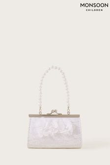 Monsoon White Flower Lace Bridesmaid Mini Bag (N01872) | €15