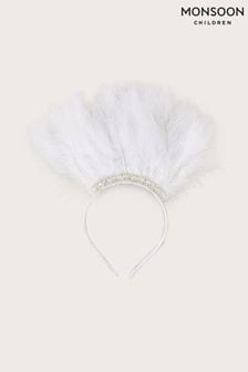 Monsoon White Embellished Fluffy Headband (N01901) | R330