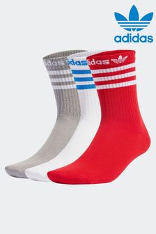 灰色 - Adidas Originals半腿襪3雙裝 (N01983) | NT$700