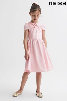 Reiss Pink Maria Senior Knot Detail Dress (N01998) | 581 SAR