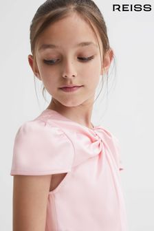 Reiss Pink Maria Junior Knot Detail Dress (N02000) | AED504