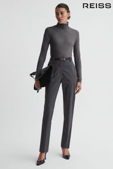 Reiss Grey Melange Sonny Slim Fit Wool Blend Trousers (N02022) | €95